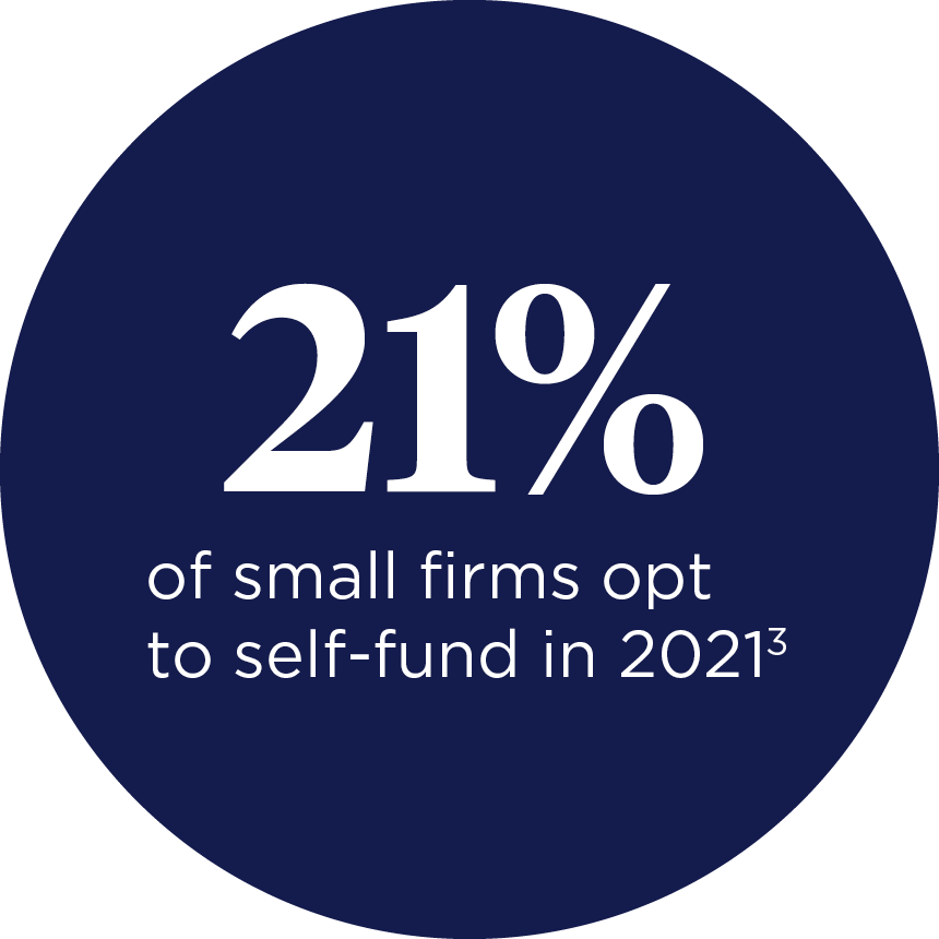 21% of small firms opted to self-fund in 2021