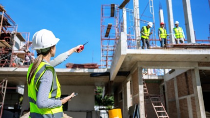 Workers at a construction site