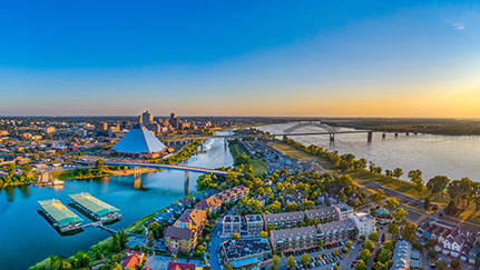 aerial view of a city